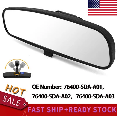 New For 2006-2011 Honda Civic 2dr/4dr Interior Rear View Mirror 76400-SDA-A03 Foto 1 de 4