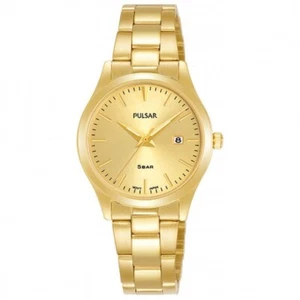 Pulsar Damen Analog Quarz Armband Uhr PH7546 Edelstahl Metall Gold 28 mm - Bild 1 von 1