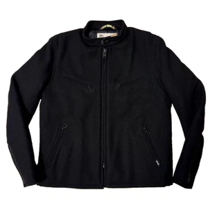 Schott NEIGHBORHOOD Wool Single Riders Jacket Blouson Men Size 36 Black - Picture 1 of 5