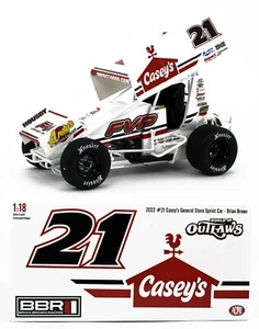 2022 ACME 1:18 SPRINT CAR *BRIAN BROWN* #21 Casey's FVP *NIP* - Picture 1 of 5