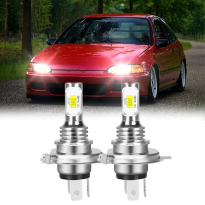 Combo de faros LED 6000 K bombillas haz alto/bajo para HONDA CIVIC EG/EH/EJ H4 1992-1995 Foto 1 de 4