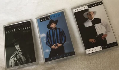 Vintage Cassettes Garth Brooks No Fences Ropin The Wind The Chase Lot Of 3 - Image 1 of 4