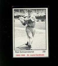 1983 TCMA 1942-46 St Louis Cardinals Grey Back Red Schoendienst #31 