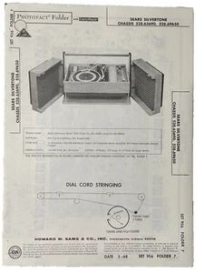 Sears Silvertone Record Player Speakers 528-63690 528-69650 MCM 1968 Photofact - Picture 1 of 6