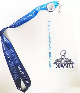 SUPER BOWL XLVIII 48 cordino con portabiglietti e spilla da collezione - Foto 1 di 3