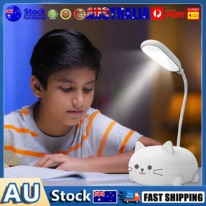 USB Eye Protection Desk Lamps Cute Cat Night Light 400mAh Reading Lamp (White) A - Picture 1 of 10