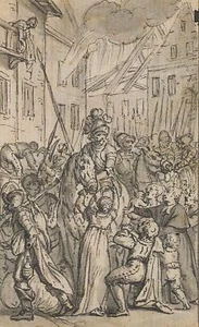 Entrada de Soldados, Pluma Romance Militar Desconocido (Siglo XVIII) - Imagen 1 de 8