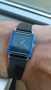Pulsar Seiko PGS075S SQUARED RARE BLUE VINTAGE COLLECTION WATCH NOS MONTRE FOND. - Imagen 1 de 12