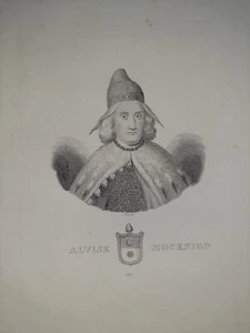 Ritratto Alvise IV Mocenigo Doge Venezia Veneto /Nani Acquaforte XIX secolo - Picture 1 of 3