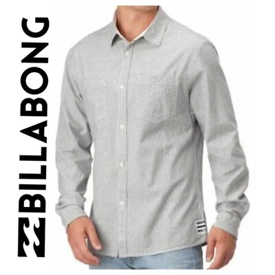 BNWT BILLABONG MENS SHIBUYA LONG SLEEVE STRIPED SHIRT SIZE LARGE - image 1 of 4