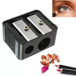 Dual Pencil Sharpener Convenient Essential Tool Wooden Eyebrow Eyeliner Lip Line - Picture 1 of 1