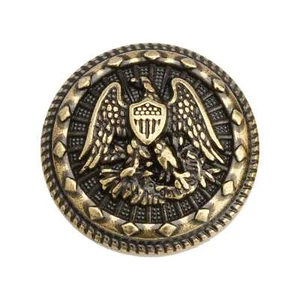 Eagle Emblem Metal Button, Military Style for Jackets and Coats (5 Pc) - Picture 1 of 6