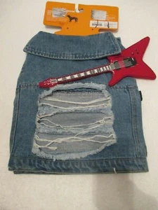 HYDE & EEK Pet ROCKER SET Perro Talla S/M Halloween Disfraz Jean CHALECO SOLAMENTE - Imagen 1 de 7