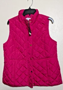 NUOVO gilet Kim Rogers Puffy trapuntato rosa lampone grande scatto davanti - Foto 1 di 3