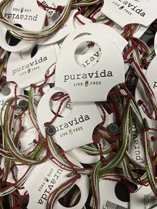 Pura Vida Bracelet Christmas Colors Red, Green, White, Waterproof, Adjustable - Picture 1 of 1