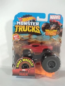 MONSTER Trucks MARVEL RED HULK ☠☠ Connect Crash☆NEW 2019 Hot Wheels - Picture 1 of 5