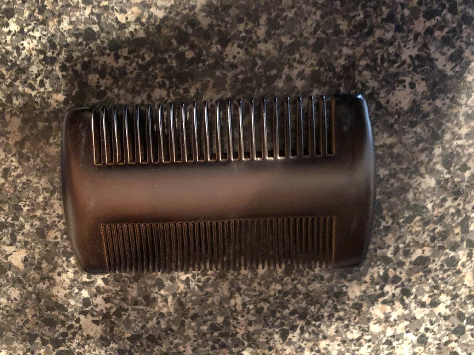 Double Sided Black Wood Beard Comb Wood Comb Hair Care Handmade Anti Static Comb - Image 1 of 1