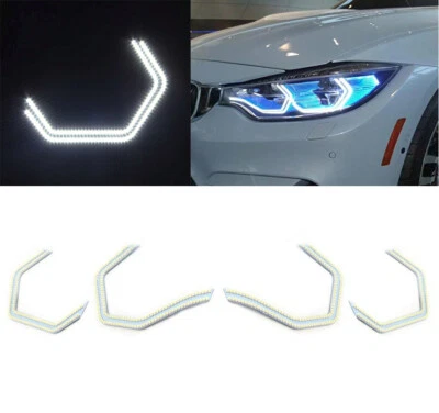 LED branco M4 linha dupla olho de anjo com fiação de relé compatível com 04-10 E60 E61 M5 550i 535i - Imagem 1 de 2