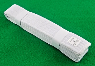 Cinturón blanco liso artes marciales/karate/taekwondo para GI/Uniforme 6,5' o 78" de largo Foto 1 de 4