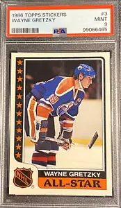 1986 Topps All-Star WAYNE GRETZKY Stickers #3 PSA 9 - Picture 1 of 2