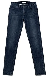 Levi's Women's 710 Super Skinny Jeans High Rise Stretch Dark Blue Size 28 - Picture 1 of 9
