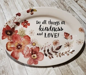 Cracker Barrel  Stoneware Platter Susan Winget Kindness & Love - Picture 1 of 5