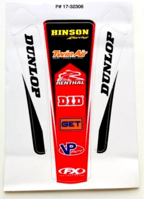 Factory Effex Rear Fender Graphic Honda CR 125 250 500 CR125 CR250 1986 - 2001 - Image 1 of 2
