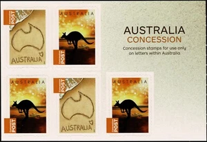 Folleto postal de concesión 2014 de 5 sellos autoadhesivos. - Imagen 1 de 2