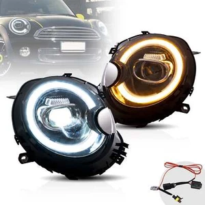 VLAND LED DRL Headlights For 2007-2013 Mini Cooper R56 R57 R58 R59 W/Sequential - Picture 1 of 8