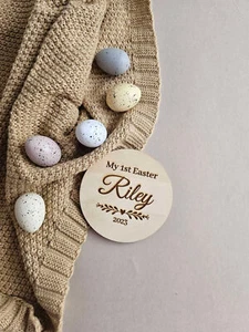 First Easter Wooden Disc - Picture 1 of 3