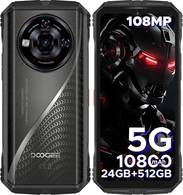 DOOGEE S118 Pro(2025) Rugged Smartphone 5G, 10800mAh 24GB+512GB Night Vision NFC