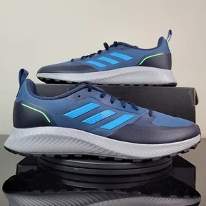 Adidas RunFalcon 2.0 Trail Running Shoes Blue Black GW4052 Men's Sz 13 - Picture 1 of 6