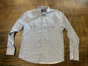 Men's Snap Button Long Sleeve Slim Western Slim Fit Cowboy Shirt Size XXL - Picture 1 of 4