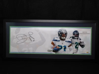 Devon Witherspoon Signed Auto Framed Panoramic Photo Seattle Seahawks BAS COA D - Image 1 of 4
