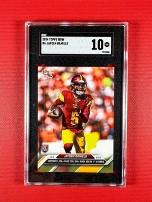 2024 Topps Now Jayden Daniels #6 - "Makes History" SGC 10 Gem Mint (RC) - Image 1 of 2