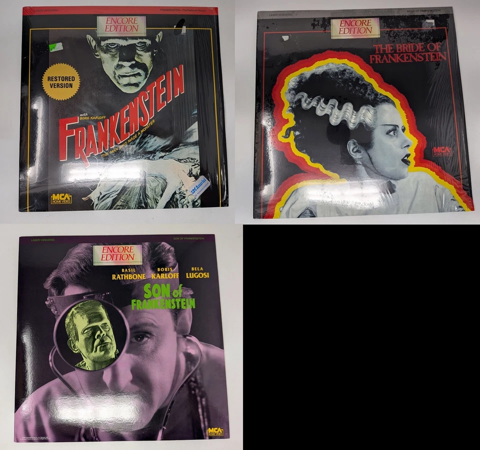 LaserDisc: Frankenstein/Son Of/Bride Of: Boris Karloff monster rare - Image 1 of 1