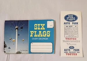 Vintage Six Flags Over Georgia unbenutzt Auto Park Ticket plus aufklappbares Fotobuch - Bild 1 von 8