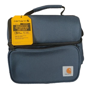 Carhartt Insulated 12 Can Two Compartment Lunch Cooler Bag - Rain Defender Blue - Picture 1 of 1