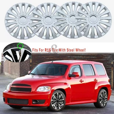 16" Set of 4 Wheel Covers Full Rim Snap On Hub Cap R16 For Chevrolet HHR 2006-11 - Image 1 of 4