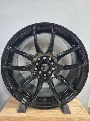 17x8.0/ 10 Hole/ Gloss Black / Rim Track lite Wheels - Image 1 of 4