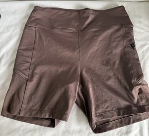 Victoria’s Secret PINK Active Biker Athletic Shorts Women’s Size L Burgundy - Picture 1 of 4