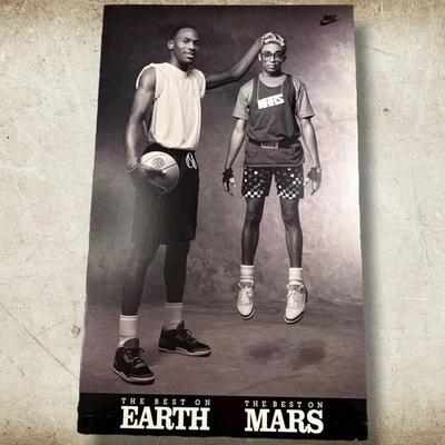 Vintage 80’s Nike Air Jordan Mars Blackmon Best On Earth Poster Board RARE 36x22 - Image 1 of 4