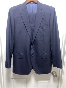 SUITSUPPLY Vitale Barberis Canonico Italy 100% Wool Blue 2 Piece Suit Size 44 - Picture 1 of 22