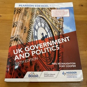 Pearson Edexcel A Level UK Government and Politics Sixth Edition by Neil... - Foto 1 di 8