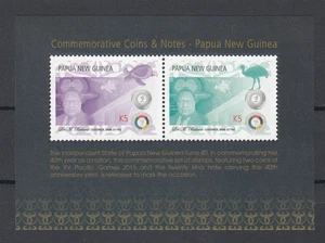 Papua New Guinea Stamps.Decimal.Mini Sheet.Commemorative Notes & Coins.2016. - Picture 1 of 2