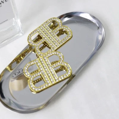 Pendientes grandes BB Letter Designer X placa GD 14 k cúbica Z 2 1/2 pulgadas x 2 pulgadas Foto 1 de 4