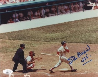 Stan Musial Signed/Inscribed 8x10 Photo with JSA certification - Image 1 of 2