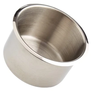 Brybelly Single Stainless Steel Cup Holder, Jumbo - Silver Drop-in Anti-Spill - Picture 1 of 6