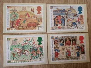 Medieval Life PHQ 93 Royal Mail Card Set First Day Stamp 1986 Domesday Book 1086 - Picture 1 of 18