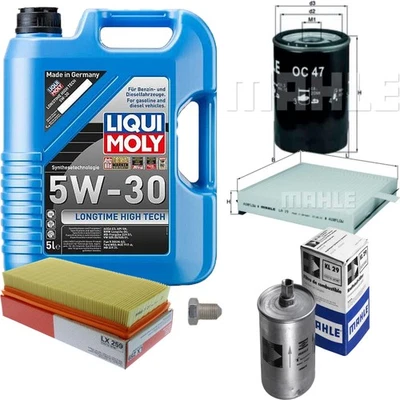 MAHLE Inspección Set 5 L Liqui Moly Longtime 5W-30 Para VW Jetta II 1.8 - Imagen 1 de 4